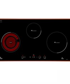 Bếp điện từ Tomate TOM 03IR - 1 điện 2 từ 81cm kính Schott Ceran