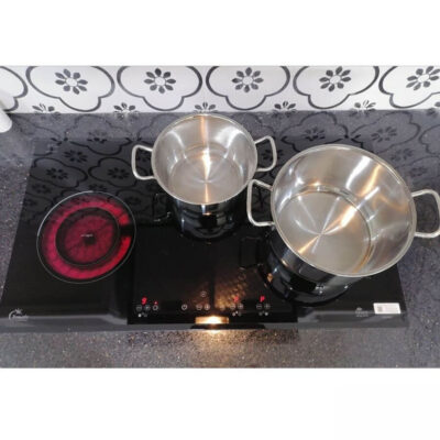 Bếp điện từ Tomate TOM 03IR - 1 điện 2 từ 81cm kính Schott Ceran 22 Bếp điện từ Tomate TOM 03IR - 1 điện 2 từ 81cm kính Schott Ceran