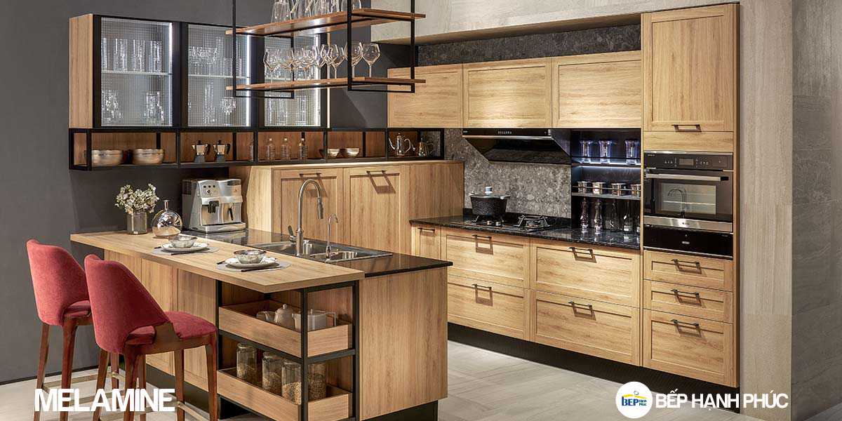 Top 5 mẫu Kệ tủ bếp vân gỗ giả gỗ đẹp nhất