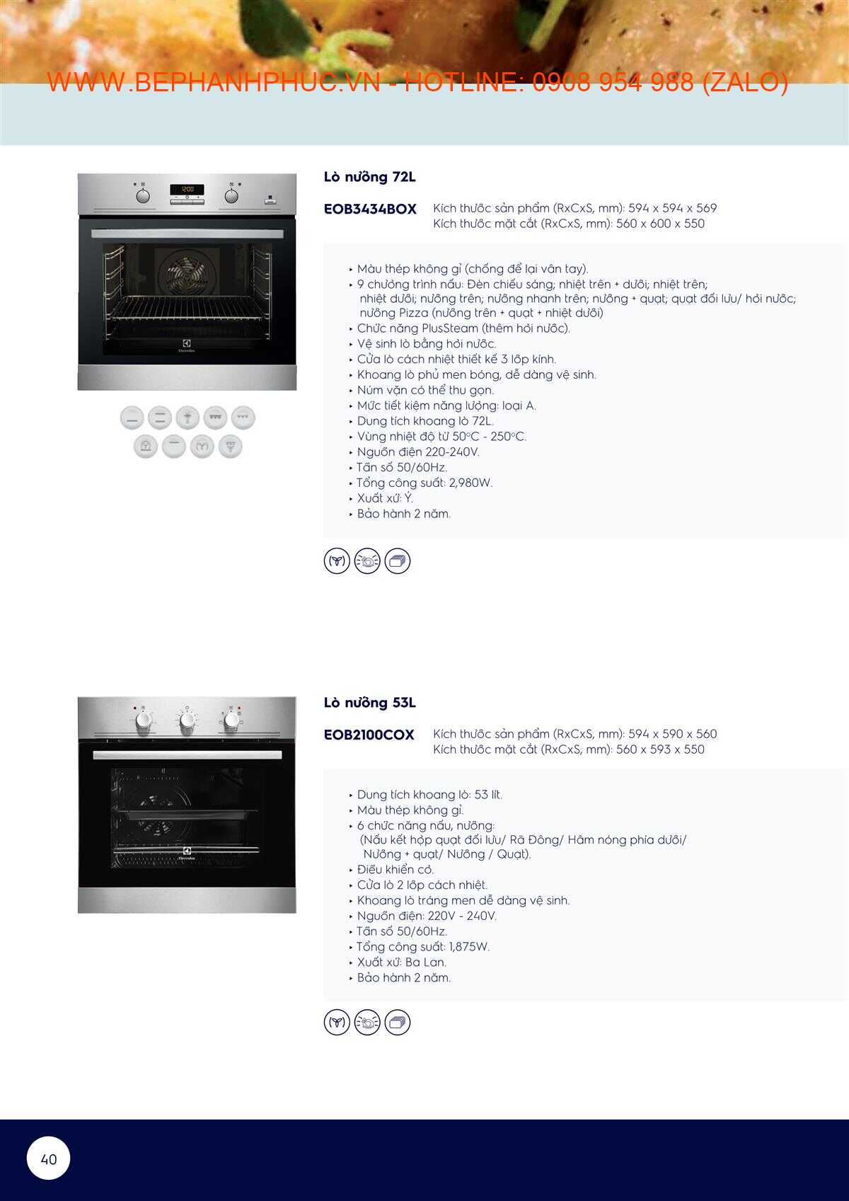 Catalogue Electrolux Online - Tự tin vào bếp với Electrolux