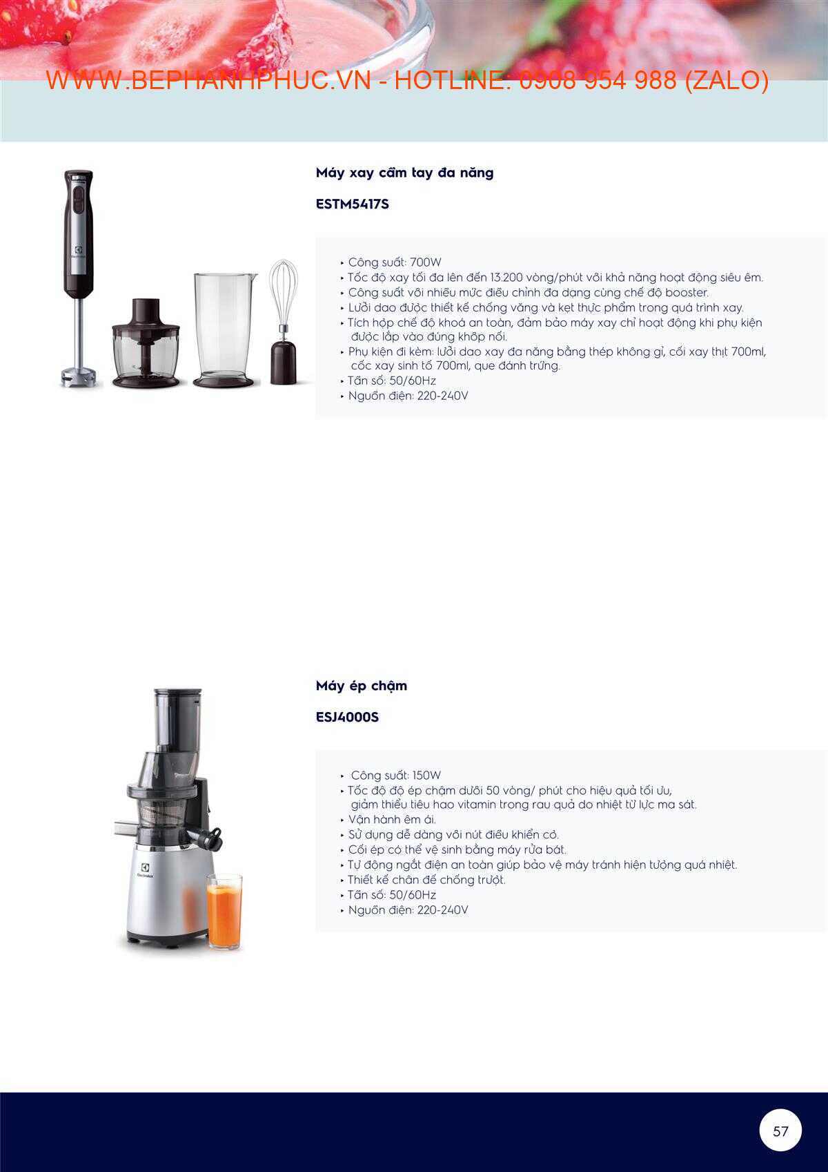 Catalogue Electrolux Online - Tự tin vào bếp với Electrolux