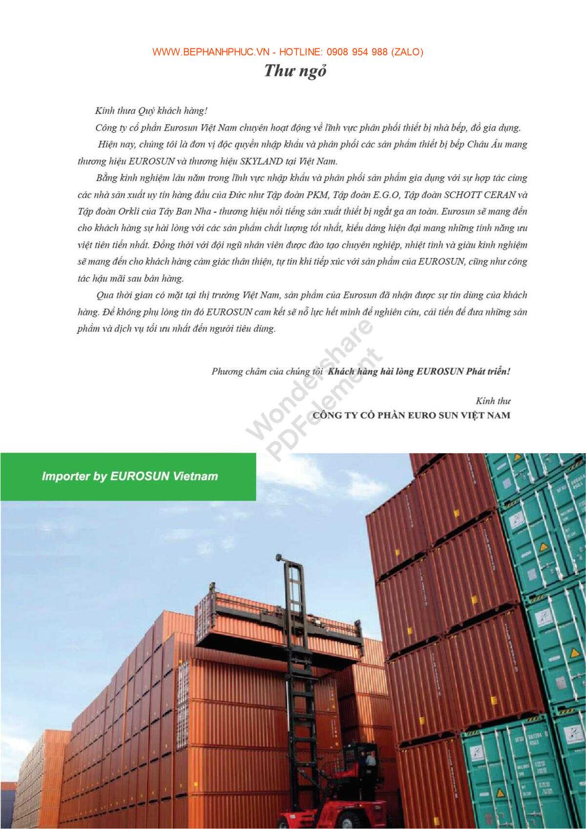 Catalogue Eurosun Online - Chất lượng đã được khẳng định