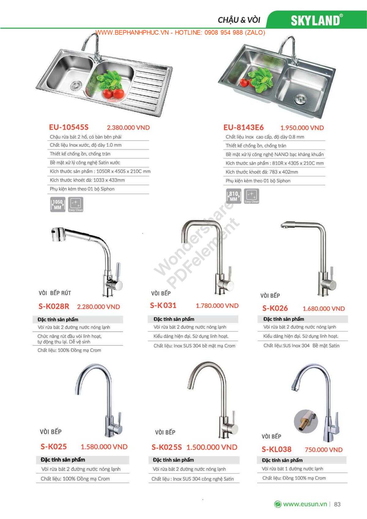 Catalogue Eurosun Online - Chất lượng đã được khẳng định
