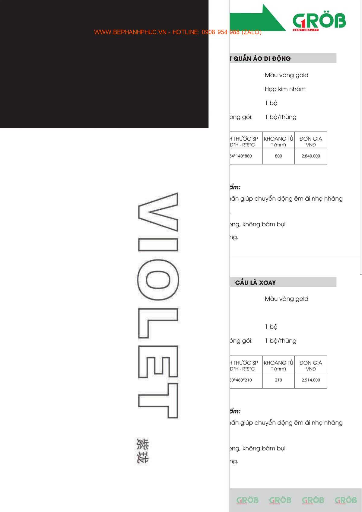 E-Catalogue Grob - Tiện nghi Bền đẹp Thời trang