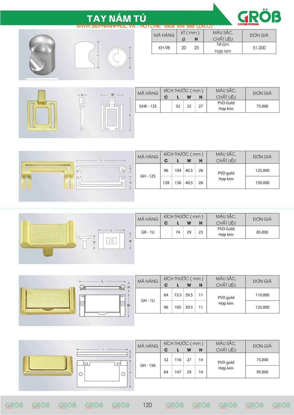 E-Catalogue Grob - Tiện nghi Bền đẹp Thời trang