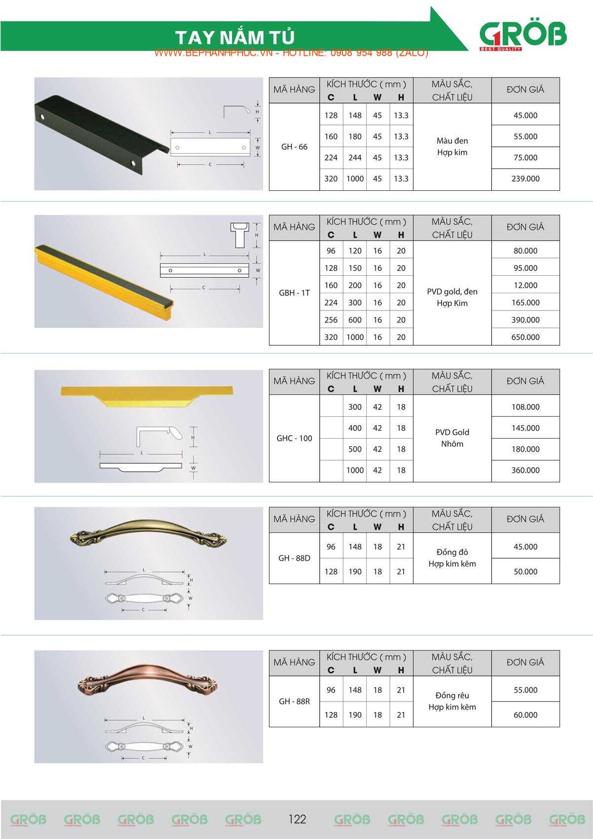 E-Catalogue Grob - Tiện nghi Bền đẹp Thời trang