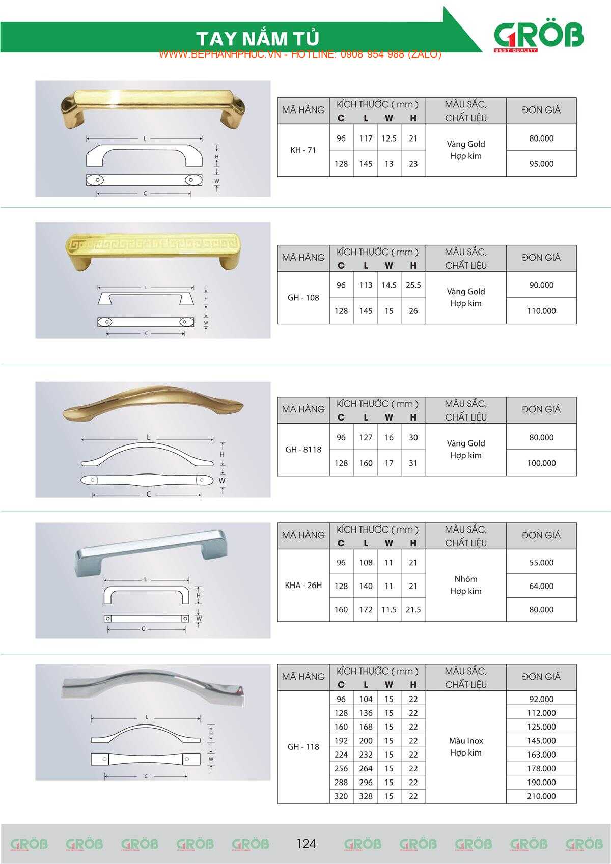 E-Catalogue Grob - Tiện nghi Bền đẹp Thời trang