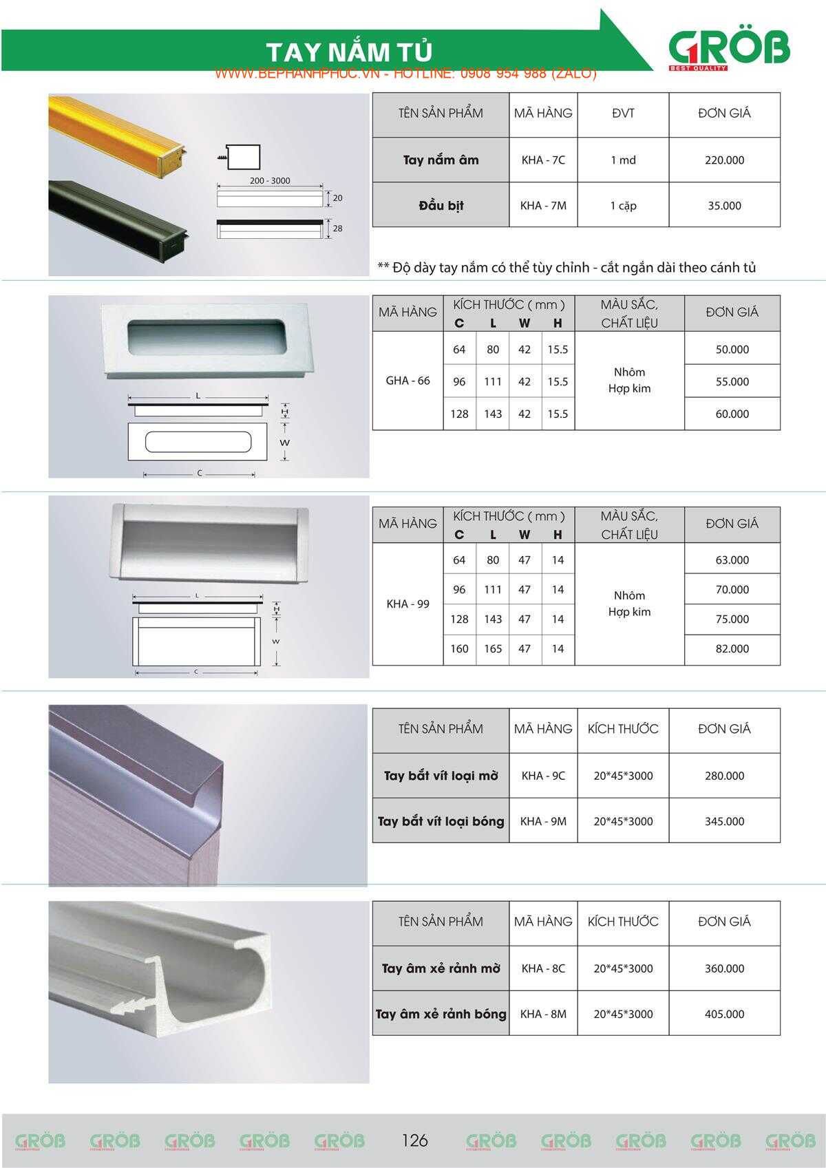 E-Catalogue Grob - Tiện nghi Bền đẹp Thời trang