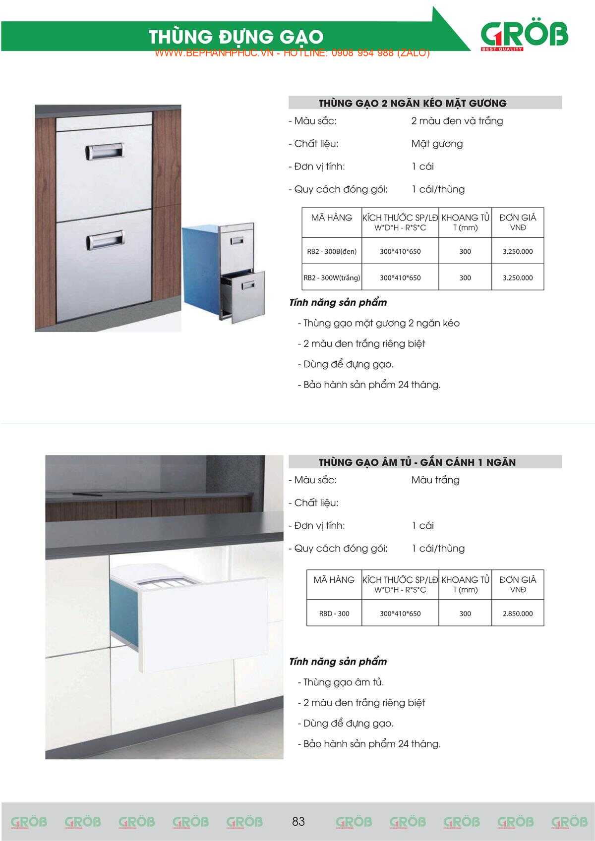 E-Catalogue Grob - Tiện nghi Bền đẹp Thời trang