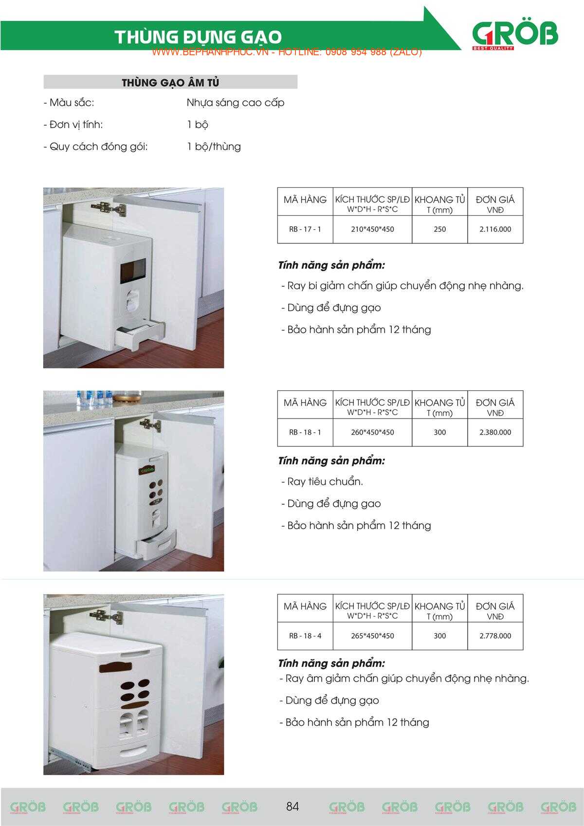 E-Catalogue Grob - Tiện nghi Bền đẹp Thời trang