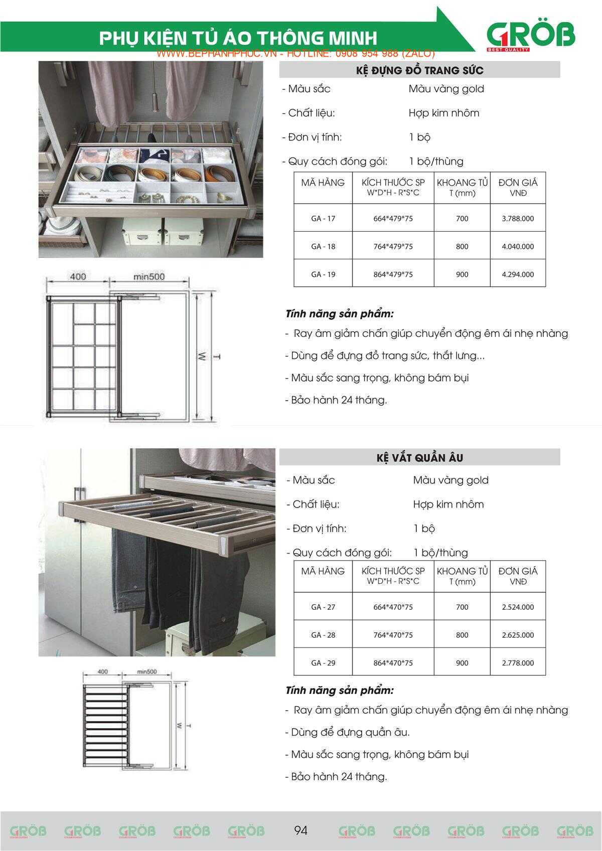 E-Catalogue Grob - Tiện nghi Bền đẹp Thời trang