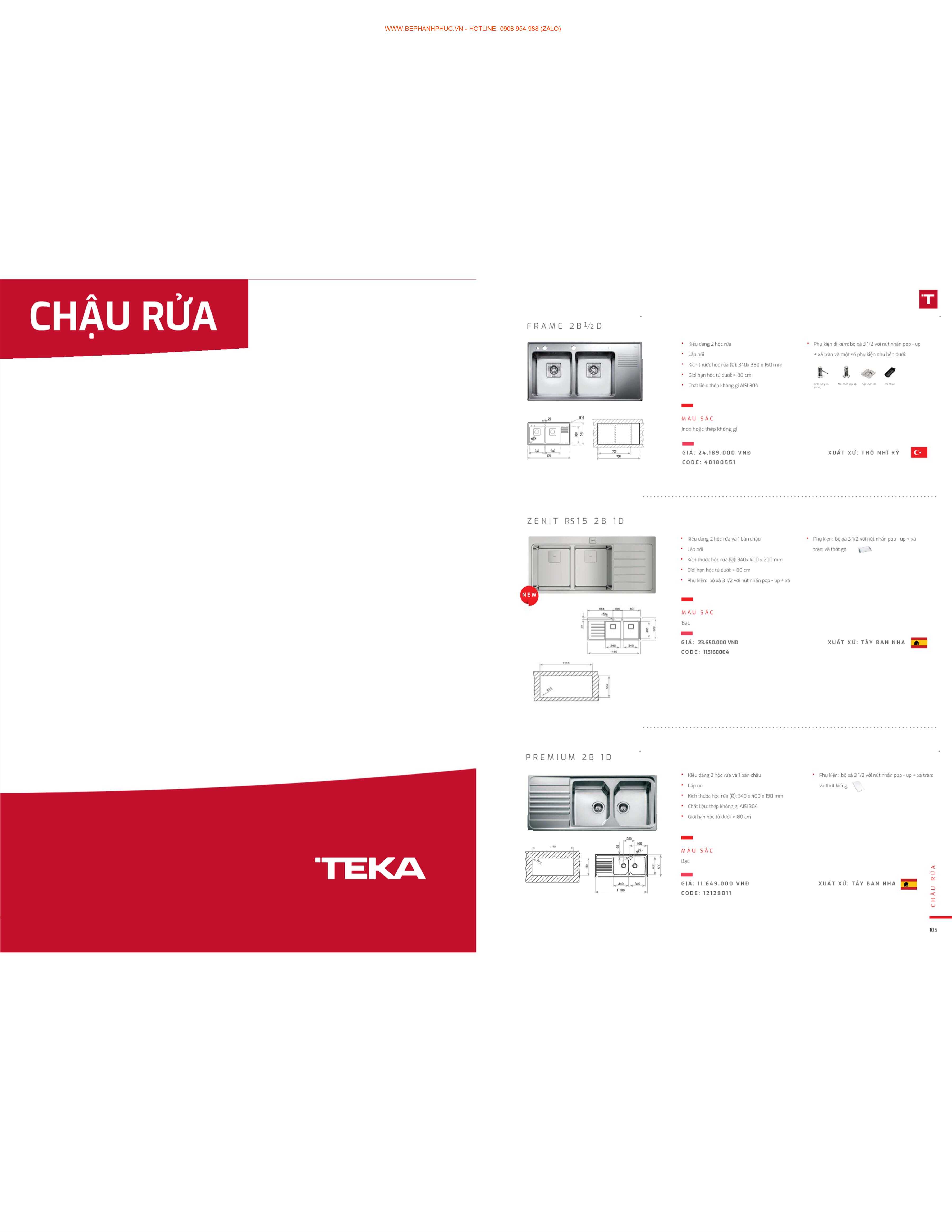 Catalogue Teka Online - Thương hiệu toàn cầu cao cấp