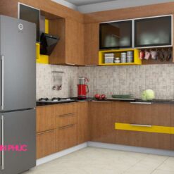 Kệ tủ bếp chữ L melamine đương đại M21-002 trẻ trung