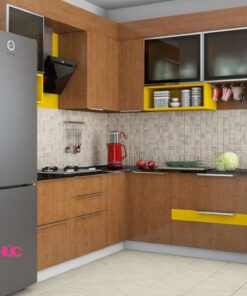 Kệ tủ bếp chữ L melamine đương đại M21-002 trẻ trung
