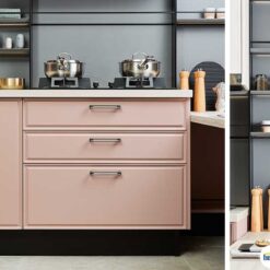 Tủ bếp chữ I chất liệu PVC tối giản KTB-I-20-01