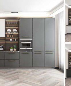 Tủ bếp chữ I chất liệu MDF sơn hiện đại KTB-I-20-03