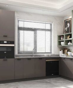 Tủ bếp chữ L chất liệu melamine hiện đại KTB-L-20-02 giá rẻ tại TPHCM
