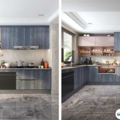 Tủ bếp chữ L chất liệu melamine vân gỗ KTB-L-20-08 9 Tủ bếp chữ L chất liệu melamine vân gỗ KTB-L-20-08