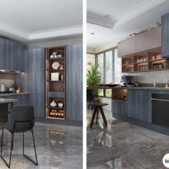 Tủ bếp chữ L chất liệu melamine vân gỗ KTB-L-20-08 10 Tủ bếp chữ L chất liệu melamine vân gỗ KTB-L-20-08