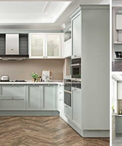 Tủ bếp chữ L chất liệu MDF Sơn KTB-L-20-09