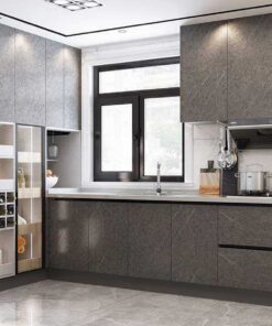 Báo giá mẫu Tủ bếp chữ L chất liệu Melamine hiện đại KTB-L-20-10 uy tín tại TPHCM