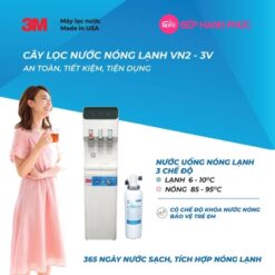 Cây lọc nước nóng lạnh 3 vòi (trắng) - Sử dụng 3M FF100 12 Cây lọc nước nóng lạnh 3 vòi