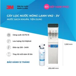 Cây lọc nước nóng lạnh 3 vòi (trắng) - Sử dụng 3M FF100 14 Cây lọc nước nóng lạnh 3 vòi