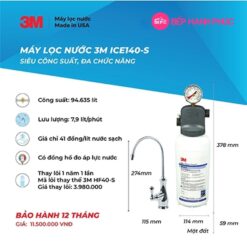 Máy lọc nước lắp dưới bồn rửa 3M ICE140-S - Nhập khẩu Mỹ 8 Máy lọc nước lắp dưới bồn rửa 3M ICE140-S