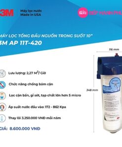 Máy lọc tổng đầu nguồn trong suốt 3M APP11T-420