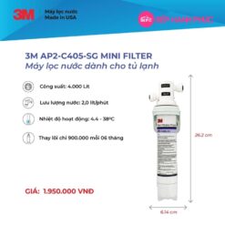 Thiết bị lọc nước cho tủ lạnh 3M AP2-C045-SG MINI FILTER - Nhập khẩu Mỹ 10 Thiết bị lọc nước cho tủ lạnh 3M AP2-C045-SG MINI FILTER