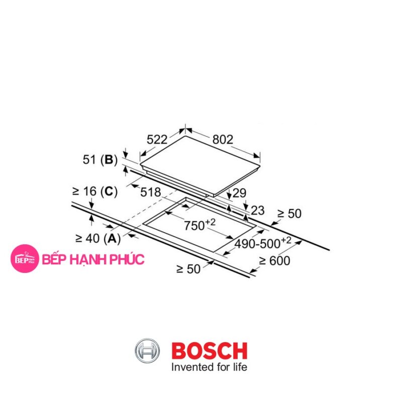 Bếp từ Bosch PVS831FB5E