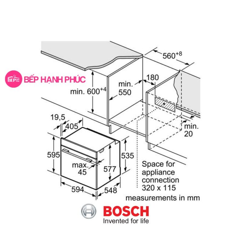 Lò nướng Bosch HBG633BS1A