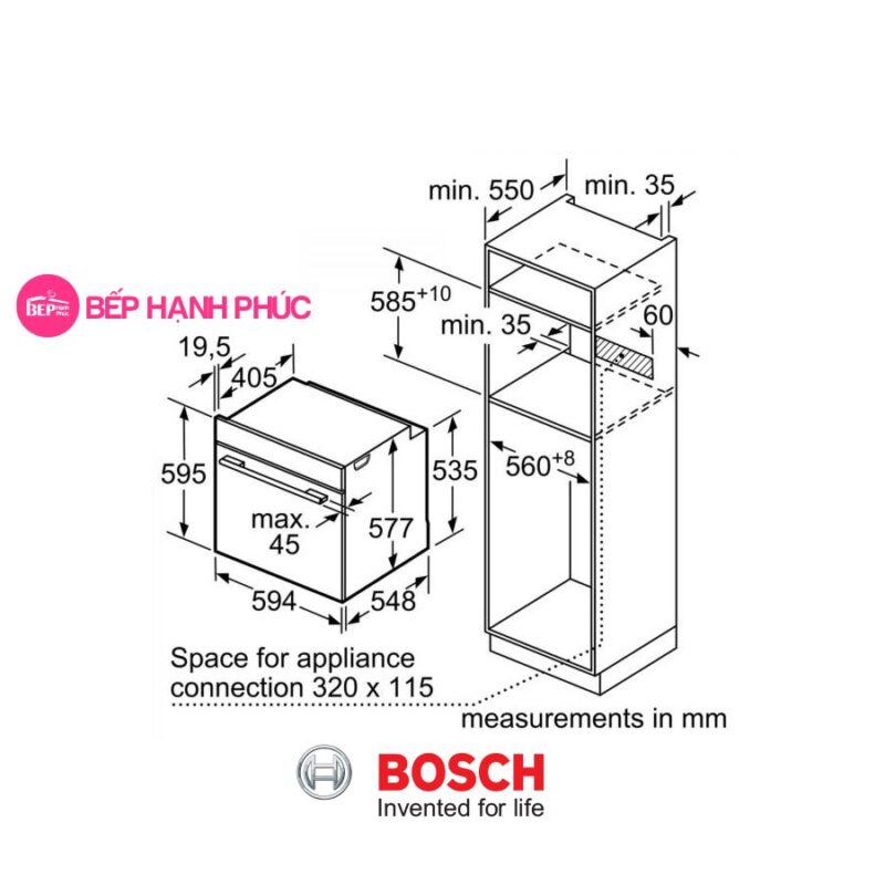 Lò nướng Bosch HBG655BS1M