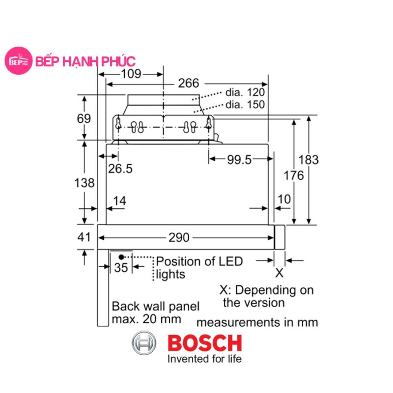 Máy hút mùi Bosch DFM063W56B
