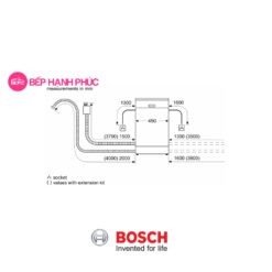 Máy rửa bát Bosch SPI2HKS59E - Âm tủ bán phần 9 bộ 8.5 lít nước tiêu thụ 9 Máy rửa bát Bosch SPI2HKS59E
