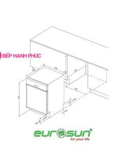 Máy rửa bát Eurosun SMS80EU15E
