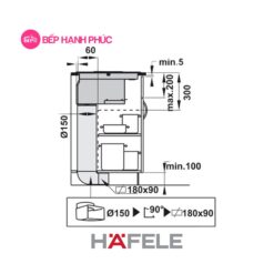 Bếp từ Hafele HC-IHH77D - 4 từ kết hợp hút mùi
