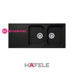 Chậu đá Hafele HS18-GED2R80 - 2 hố chậu 8 Chậu đá Hafele HS18-GED2R80 - 2 hố chậu màu đen - 570.35.360