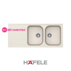 Chậu đá Hafele HS18-GED2R80 - 2 hố chậu màu kem - 570.35.460