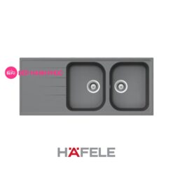 Chậu đá Hafele HS18-GED2R80 - 2 hố chậu màu xám - 570.35.560