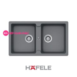 Chậu đá Hafele HS19-GEN2S90 - 2 hố chậu màu xám - 570.36.500