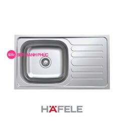 Chậu rửa Hafele Inox HS19-SSD1R60 - 1 hộc rửa có bàn ráo nước
