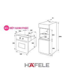 Lò nướng kết hợp hấp Hafele HO-T60B