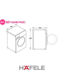 Máy giặt Hafele HW-F60B - 8 kg, 1400 vòng/phút
