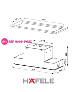 Alternative view of Máy hút mùi Hafele HH-BI72A - âm tủ