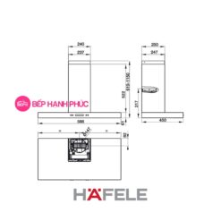 Máy hút mùi Hafele HH-WI90B