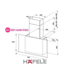 Máy hút mùi Hafele HH-WVG80E