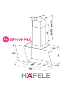 Máy hút mùi Hafele HH-WVG90C