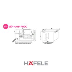 Chậu rữa hafele HDW-SD90A - Kết hợp máy rữa chén 6 bộ đồ ăn, 6,7 lít/ 1 lần rửa