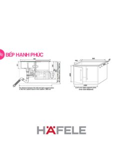 Chậu rữa hafele HDW-SD90A - Kết hợp máy rữa chén 6 bộ đồ ăn, 6,7 lít/ 1 lần rửa